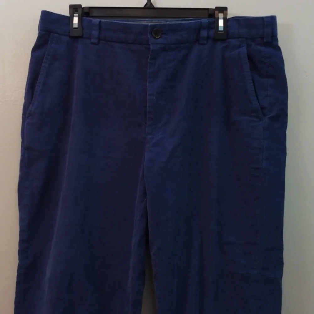 Brooks Brothers Blue Cotton Corduroy Pants (Clark Fit)  36 - 27.5
